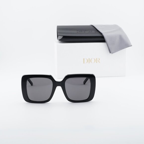 Dior WILDIOR S3U 10A0 Square Sunglasses – Black\\ Smoke main image 9
